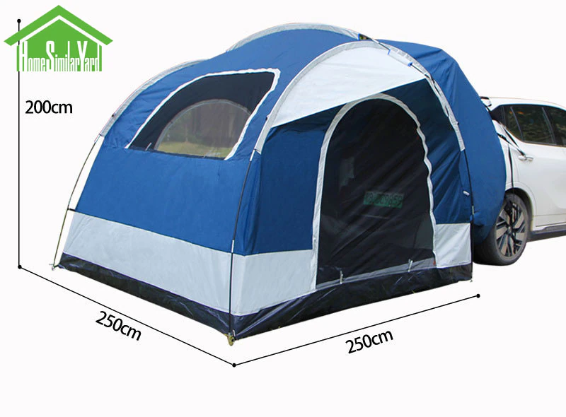 Cheap Goat Tents Tienda Oxford 210D para acampar al aire libre, toldo de maletero trasero para coche, senderismo, sombrilla para 4 personas, impermeable, para viaje por carretera   